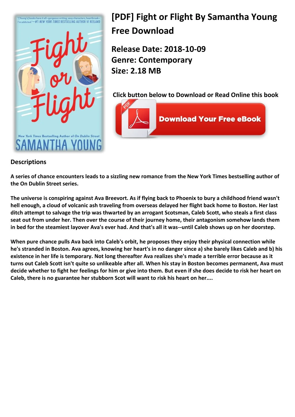 pdf fight or flight by samantha young free