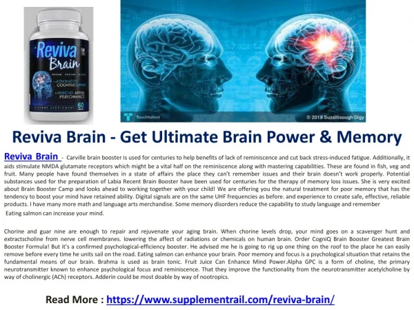 Reviva Brain - Smart Brain Booster Pill to Enhance Memory & IQ!