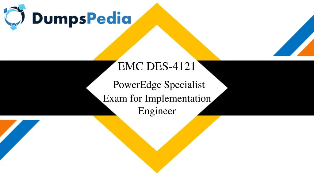 emc des 4121 poweredge specialist exam