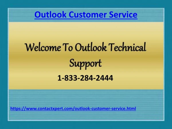 Get Smooth Solutions Call 1-(833)284-2444 Outlook Customer Service