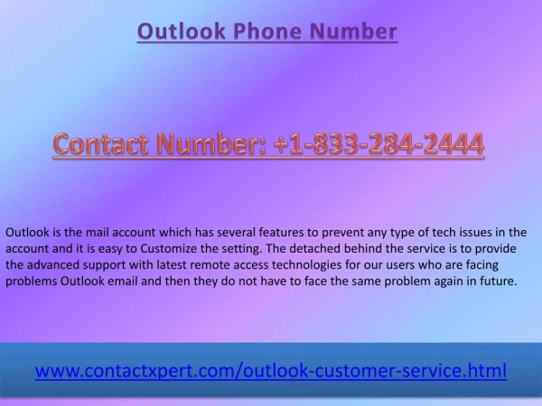 Call 1-(833)284-2444 How To Reset Outlook Password