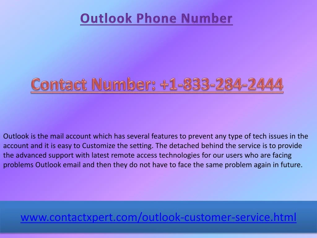 outlook phone number