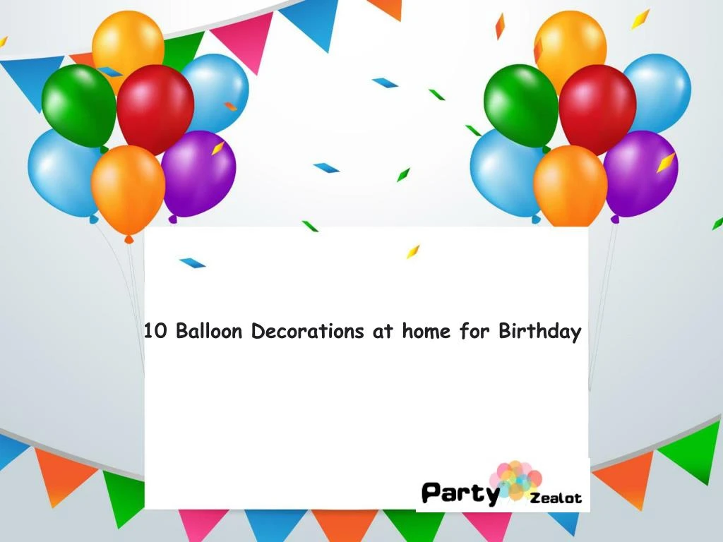 10 balloon decorations at home for birthday