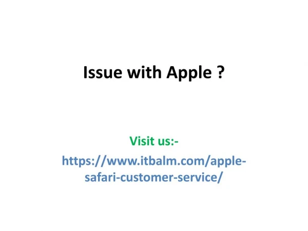 Apple Safari Customer Service