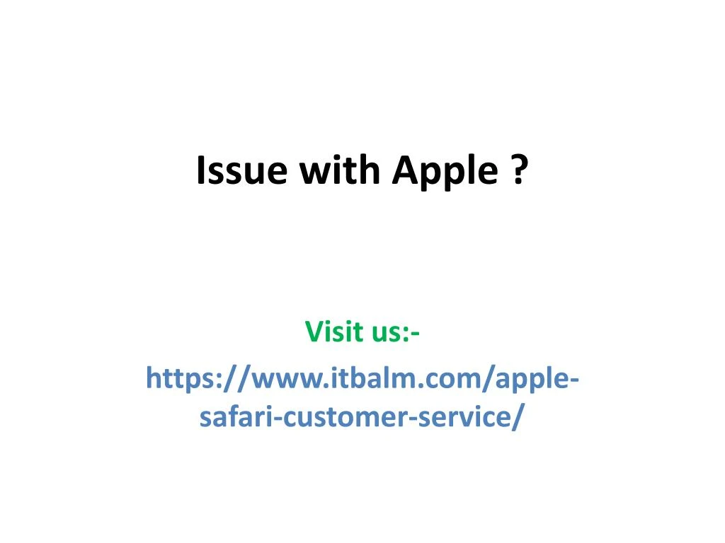 issue with apple