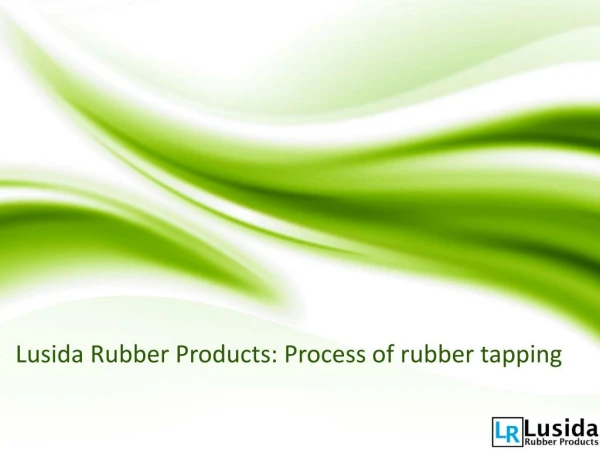 Lusida Rubber ProductsProcess of rubber tapping