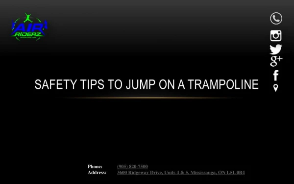 Safety tips to jump on a trampoline