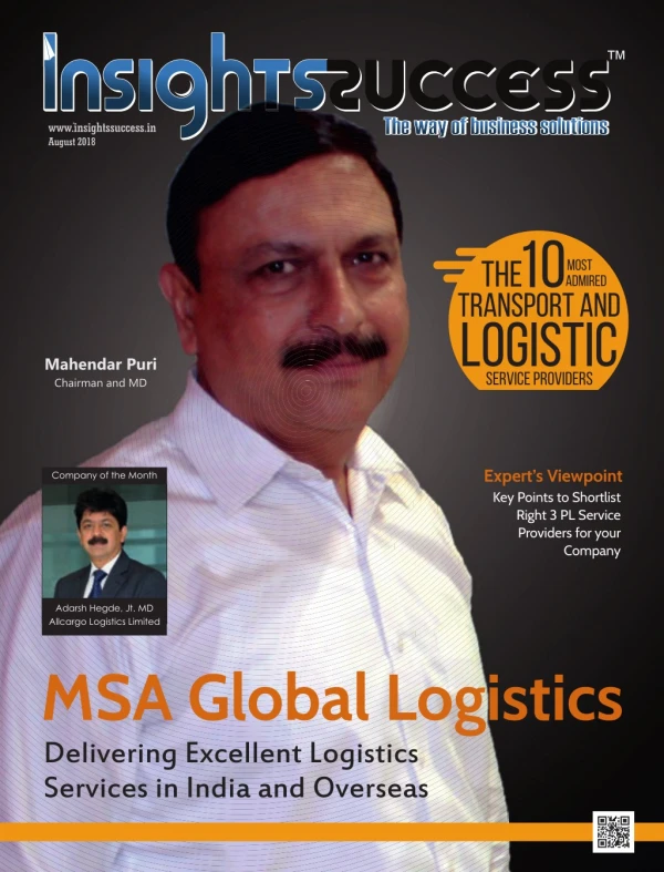 The 10 Most Admired Transport & Logistic Service Providers 2018