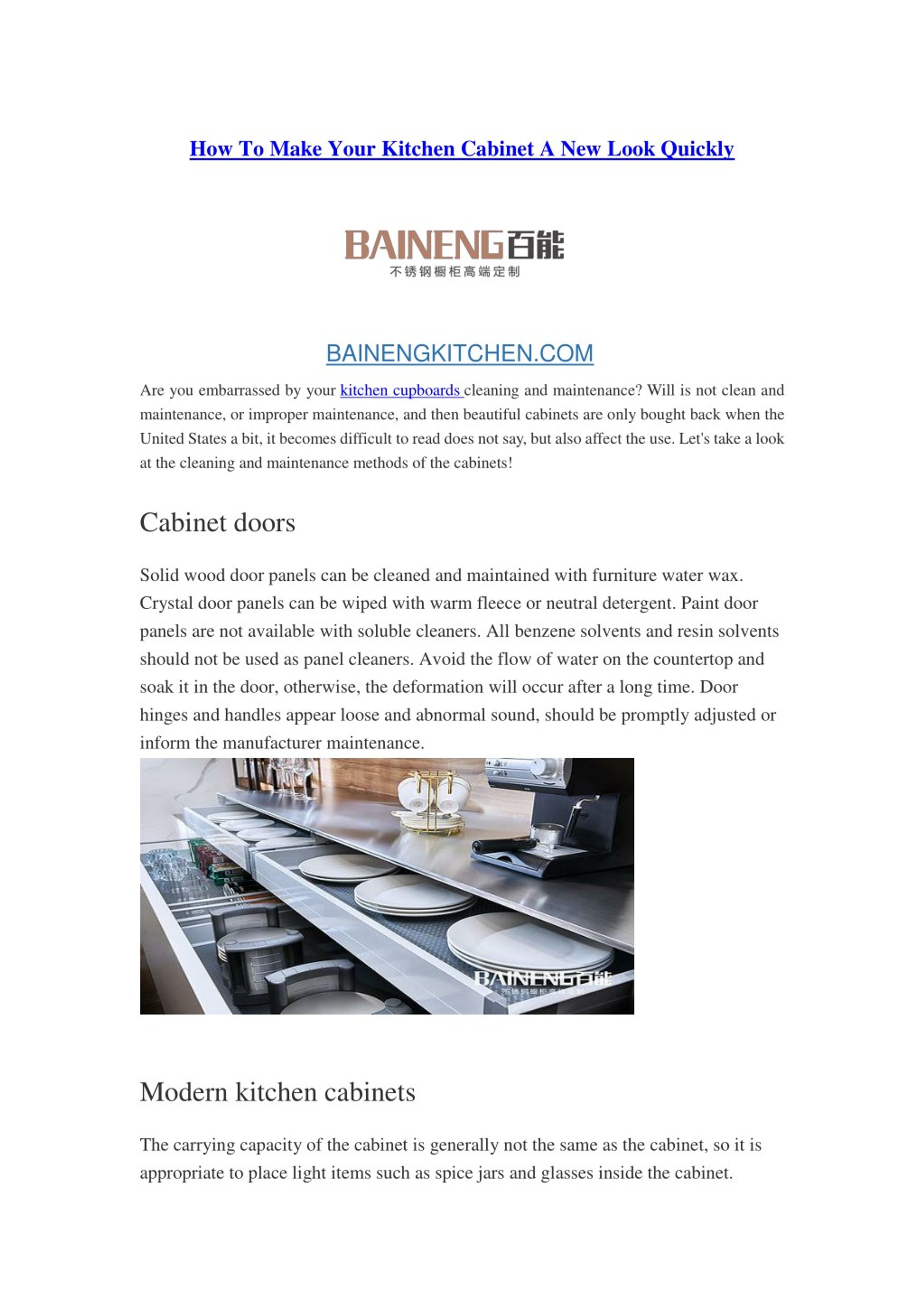 PPT - How To Make Your Kitchen Cabinet A New Look Quickly PowerPoint ...