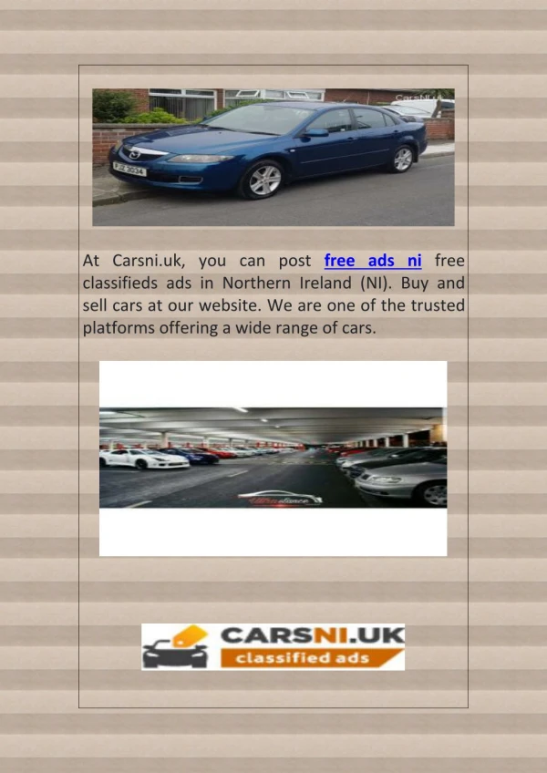 Free Car Classifieds Ads in Northern Ireland (NI) | Carsni.uk