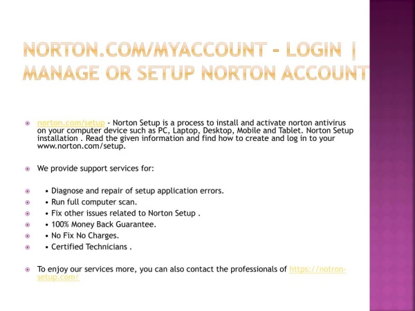 norton com myaccount login manage or setup norton account