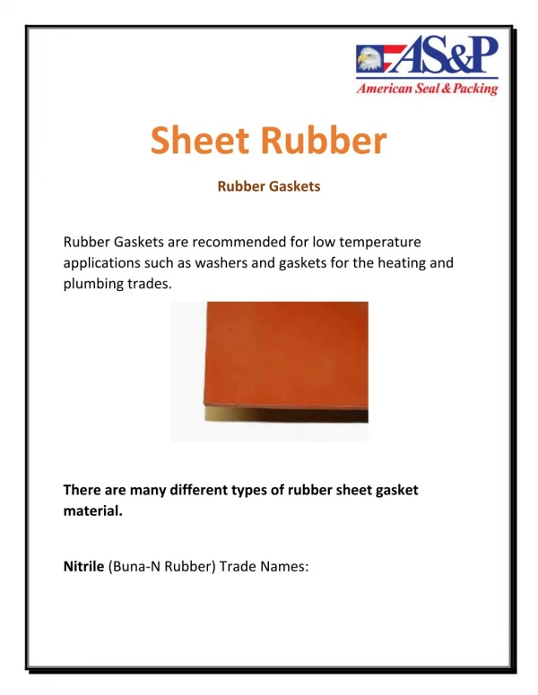 sheet rubber