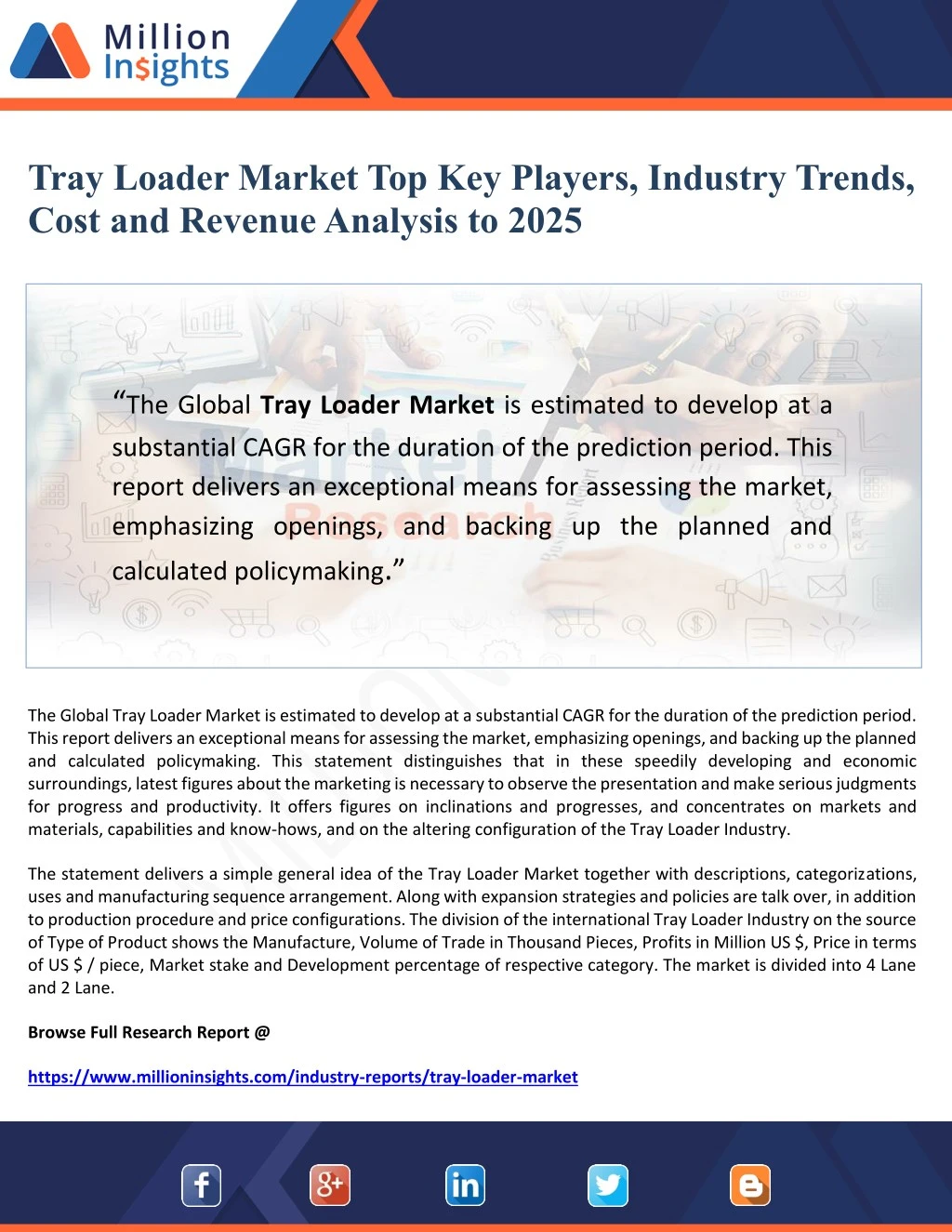 tray loader market top key players industry