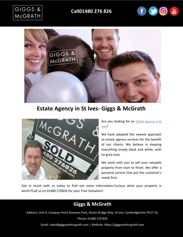 Estate Agency in St Ives- Giggs & McGrath