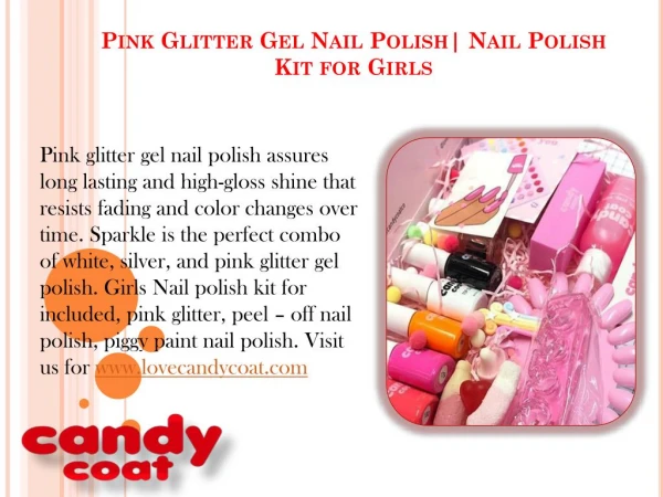 Pink Glitter Gel Nail Polish| Nail Polish Kit for Girls