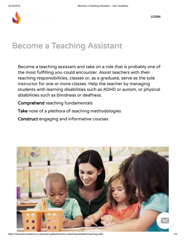 Become a Teaching Assistant - John Academy