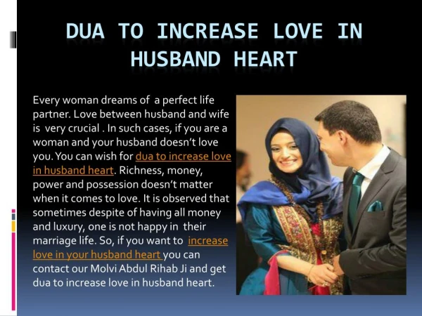 Dua to increase love in husband heart