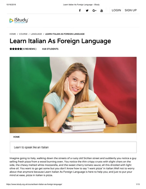 Learn Italian As Foreign Language - istudy