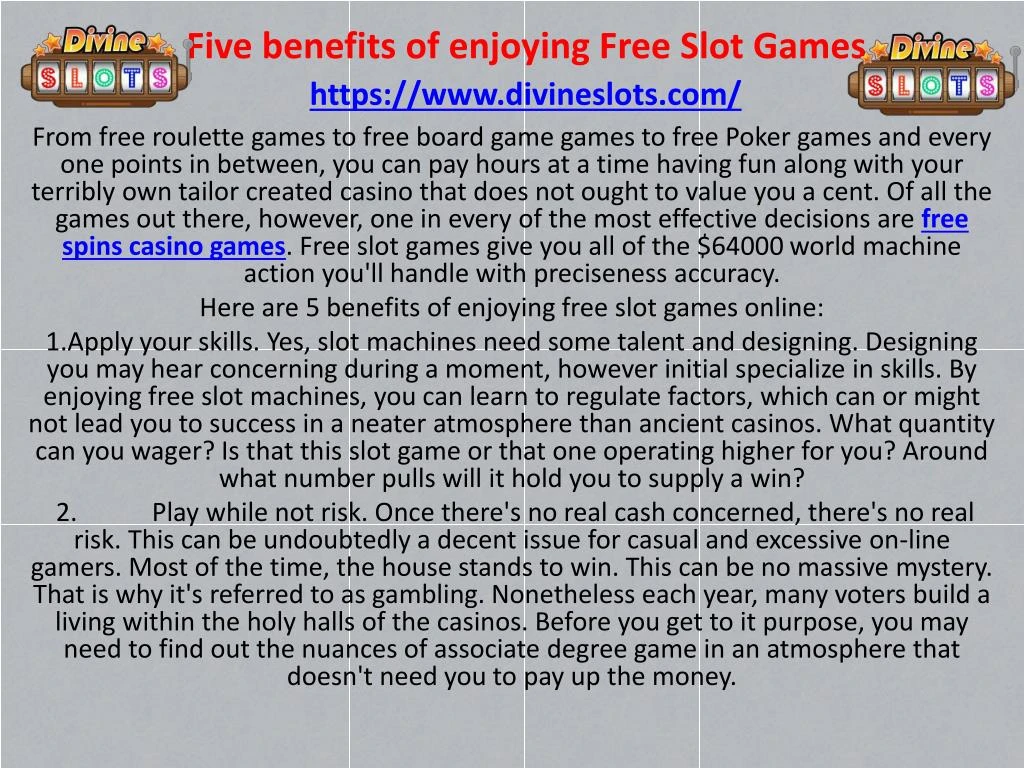 five benefits of enjoying free slot games