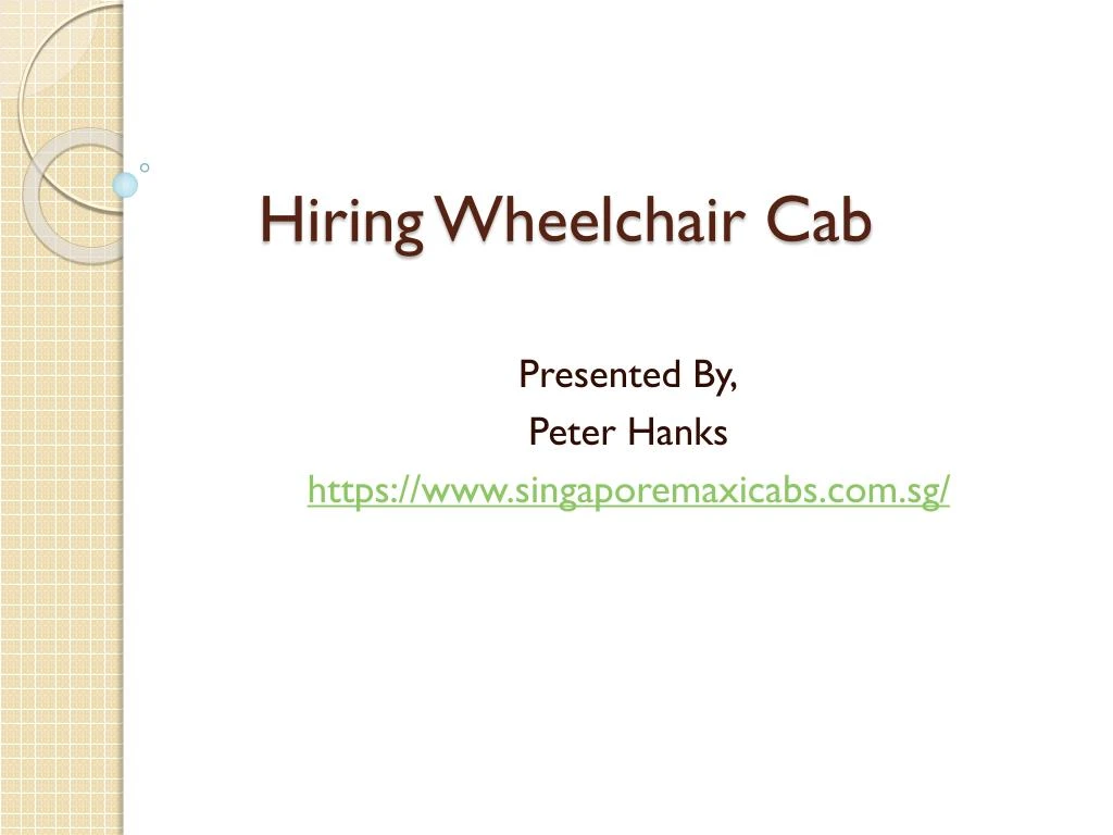 hiring wheelchair cab