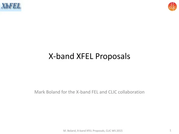 X-band XFEL Proposals