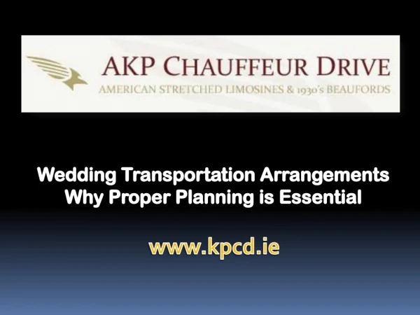 Wedding Transportation Arrangements – Why Proper Planning is Essential