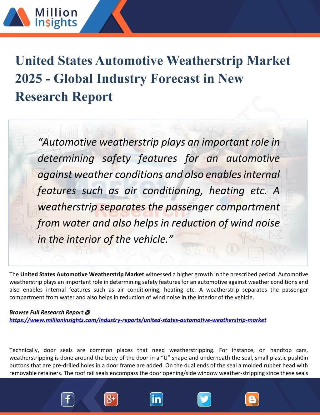 united states automotive weatherstrip market 2025