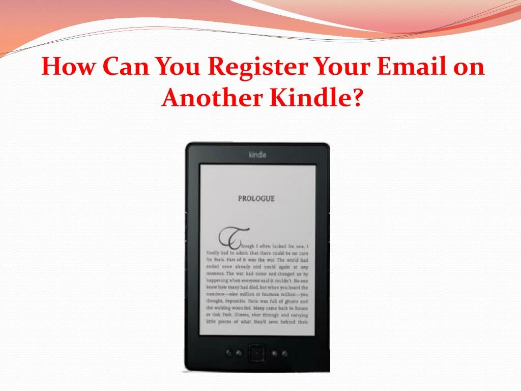 how can you register your email on another kindle