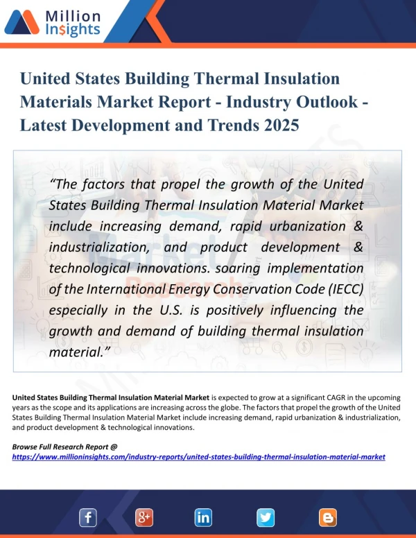 United States Building Thermal Insulation Materials Market Growth Rate, Key players, Region, Suppliers, Types & Applicat