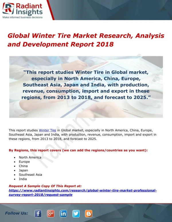 Global Winter Tire Market Research, Analysis and Development Report 2018