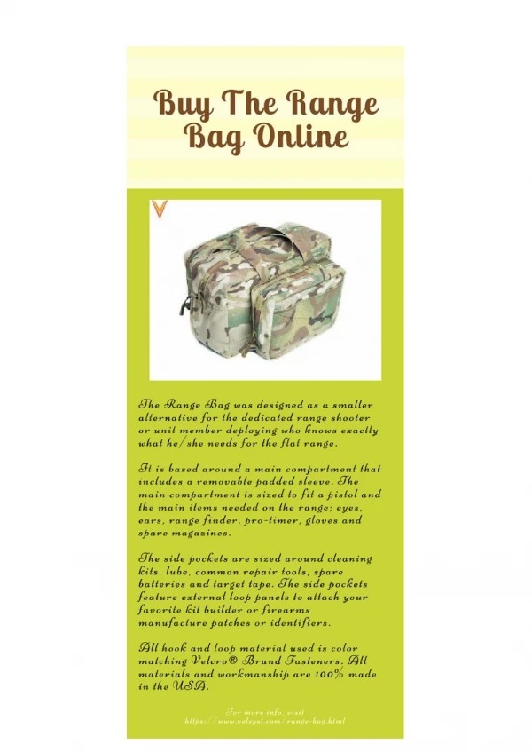 Buy The Range Bag Online