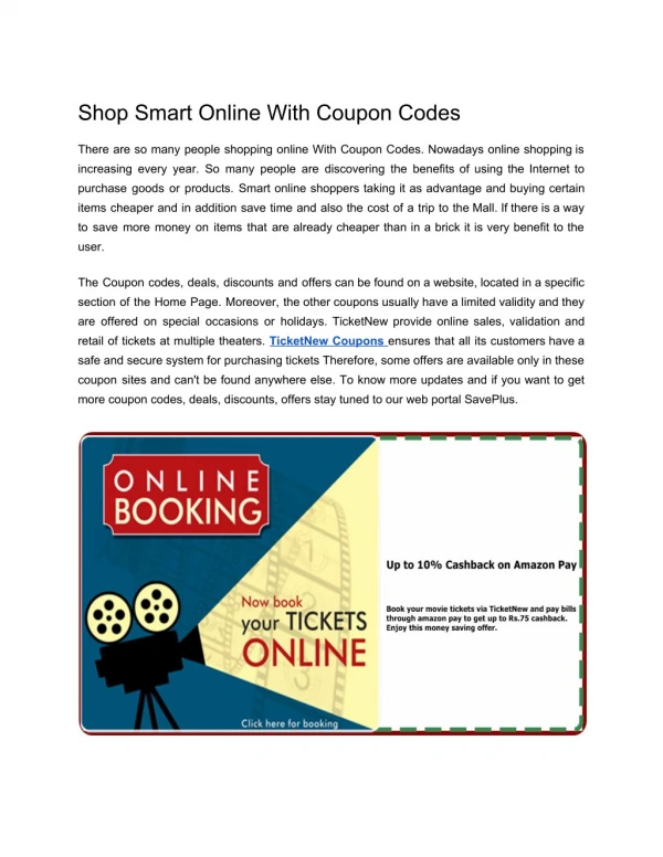 Shop Smart Online With Coupon Codes