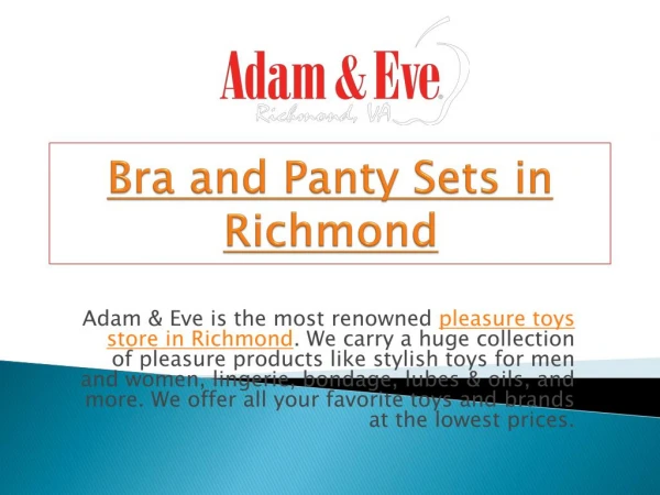 Bra and Panty Sets in Richmond