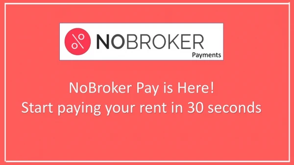 How to pay rent using credit card -Nobroker