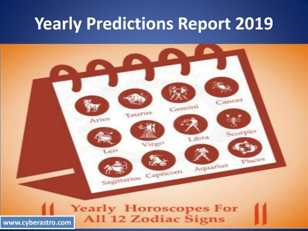 Yearly Predictions Report 2019 based on Vedic Astrology