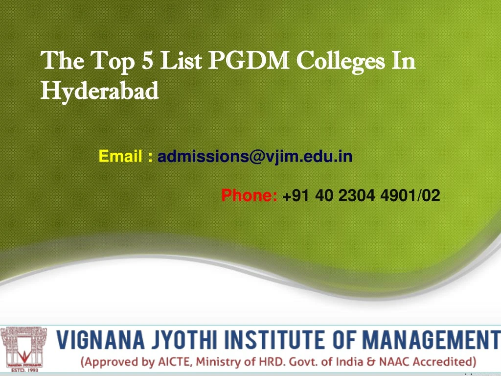 the top 5 list pgdm colleges in the top 5 list
