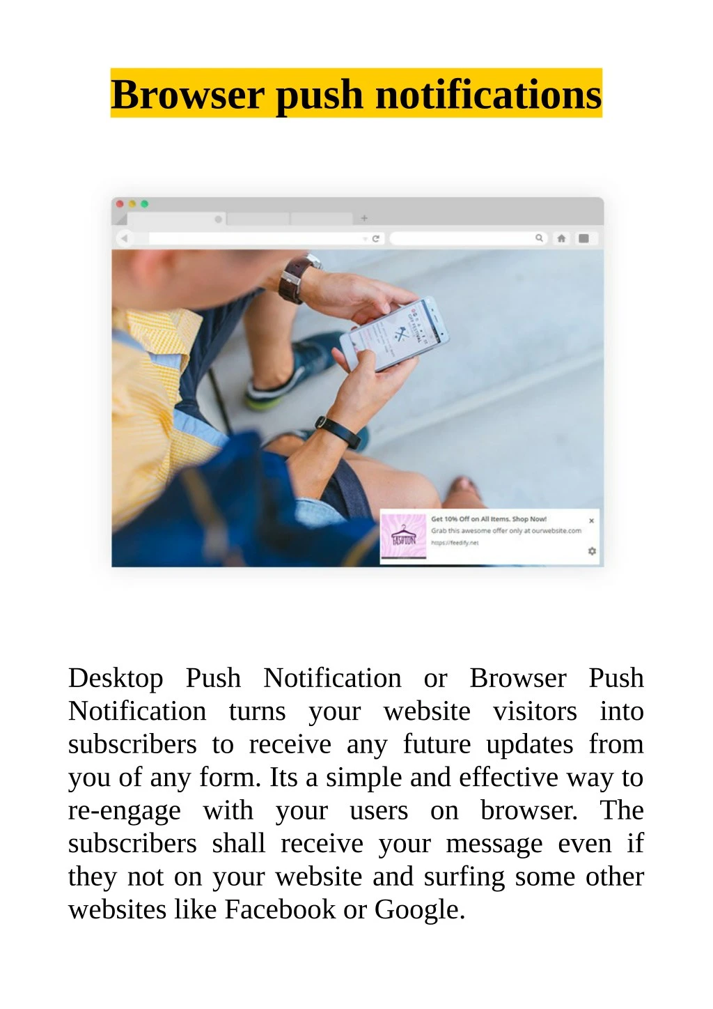 browser push notifications