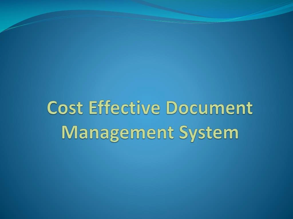 cost effective document management system