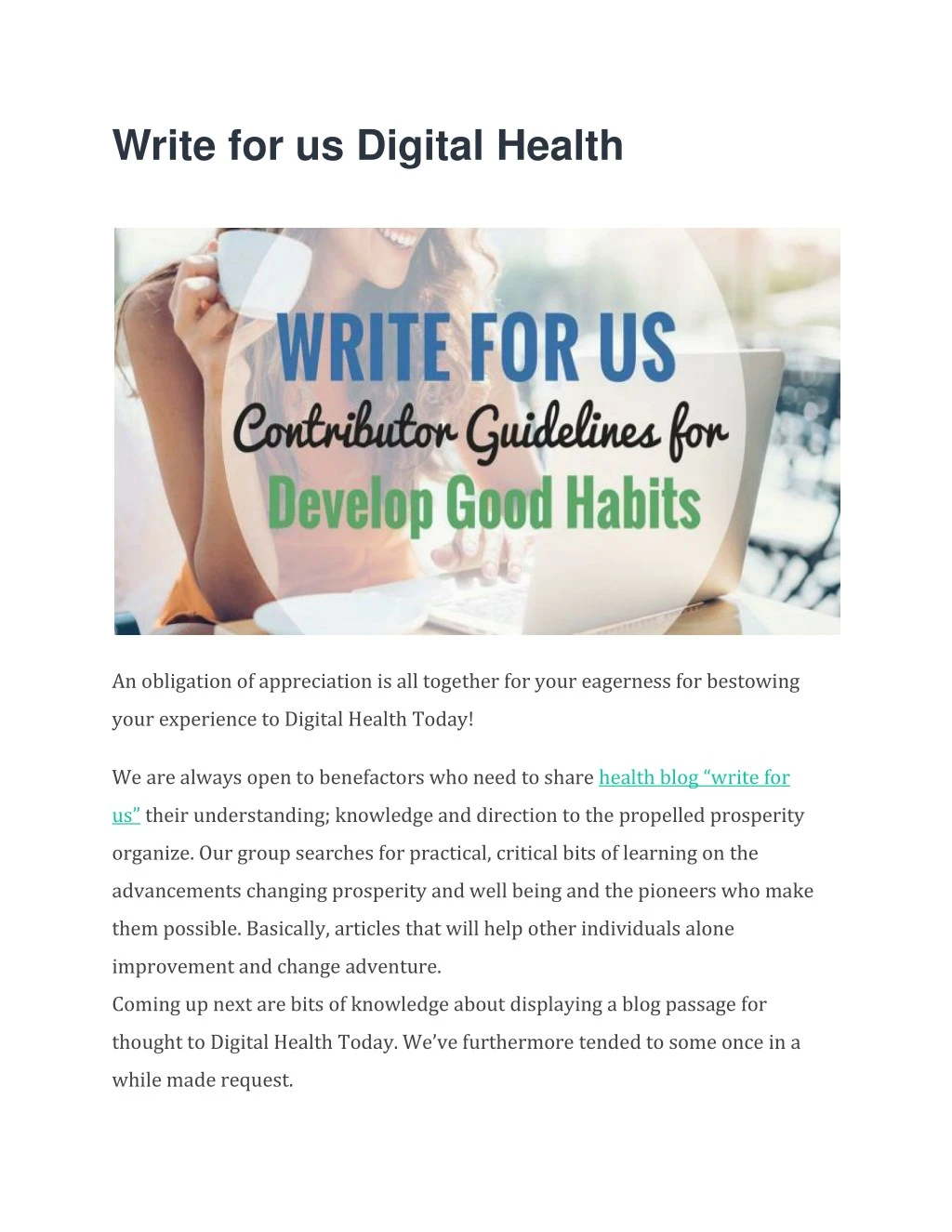 write for us digital health