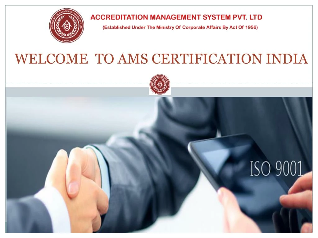 welcome to ams certification india