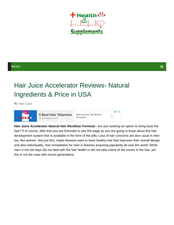 What Is Hair Juice Accelerator? Its Reviews And Benefits.