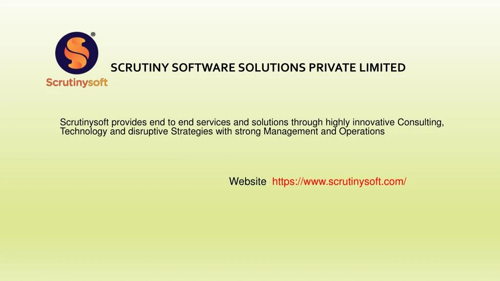 scrutiny software solutions private limited