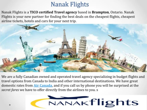 Cheap flights to Paris by Nanak Flights