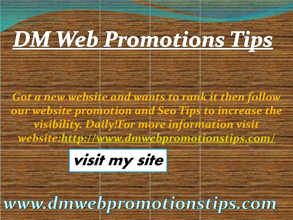 dm web promotions tips