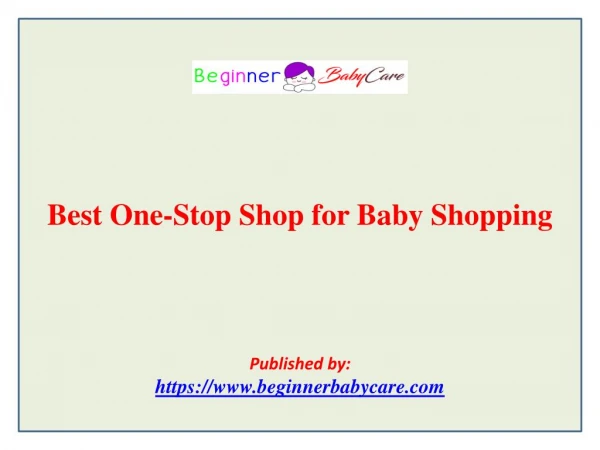 Stop Shop for Baby Shopping