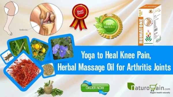 Yoga to Heal Knee Pain, Herbal Massage Oil for Arthritis Joints