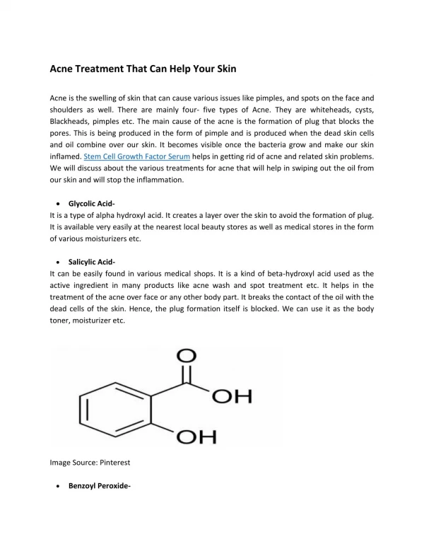 Acne Treatment That Can Help Your Skin
