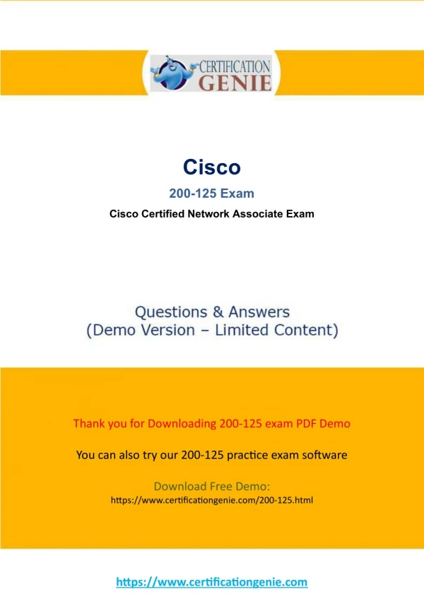 200-125 Cisco CCNA Routing & Switching