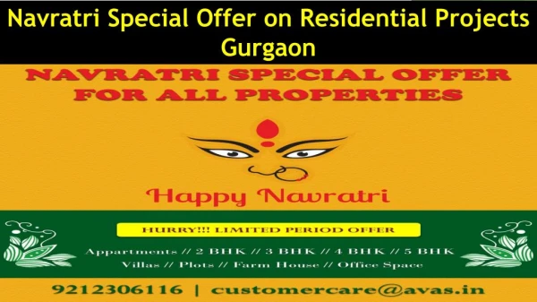 Navratri Special Offer on Residential Projects Gurgaon