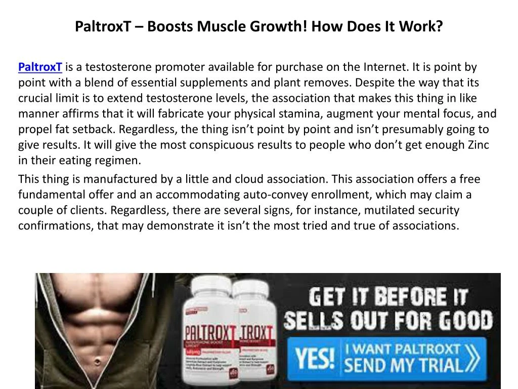 paltroxt boosts muscle growth how does it work